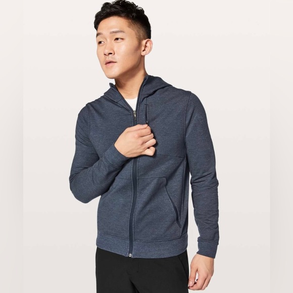 lululemon athletica | Jackets u0026 Coats | Lululemon City Sweat Zip Hoodie  Size Large In Heathered True Navy | Poshmark